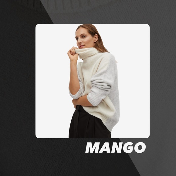 Mango Sweaters - EUC Mango Colorblocked Turtleneck Sweater